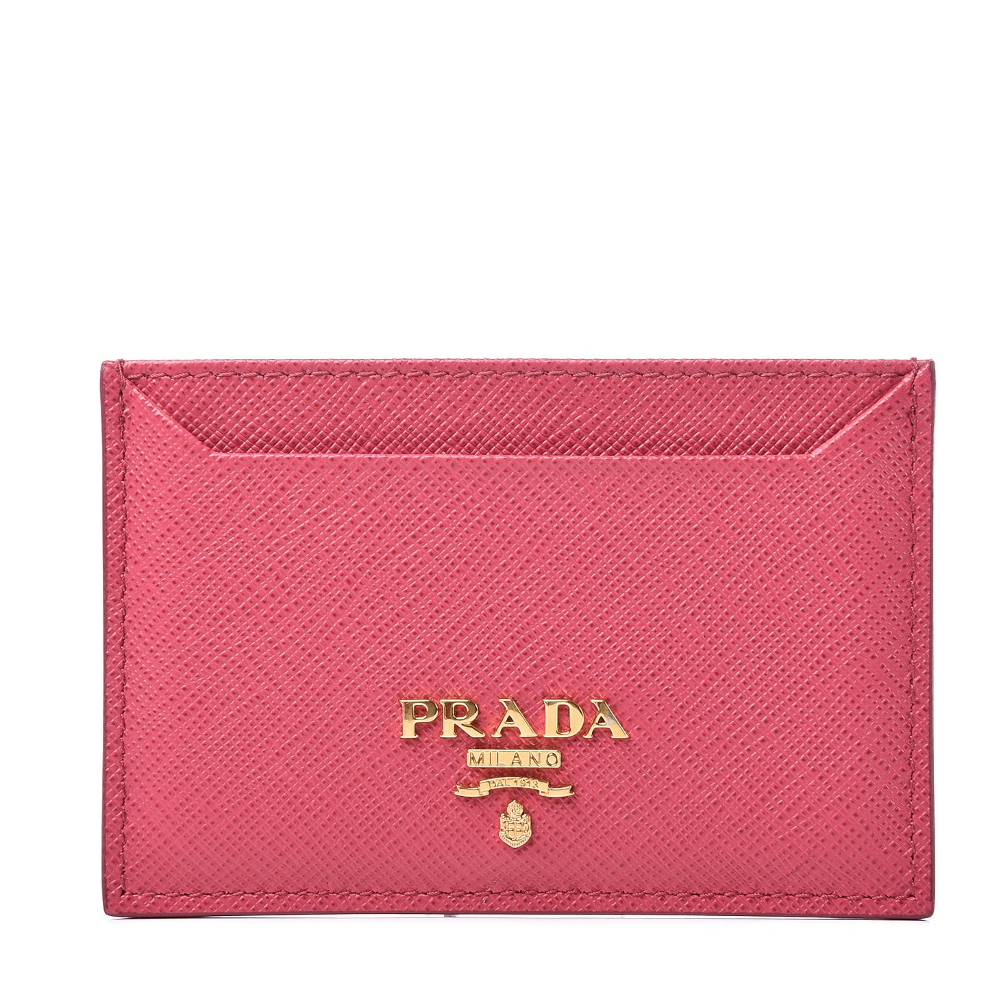 Saffiano Metal Card Case Peonia