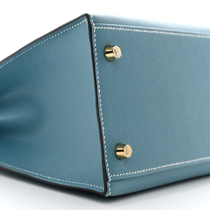 Hermes Epsom Kelly Sellier 28 New Blue Jean 10 of 15