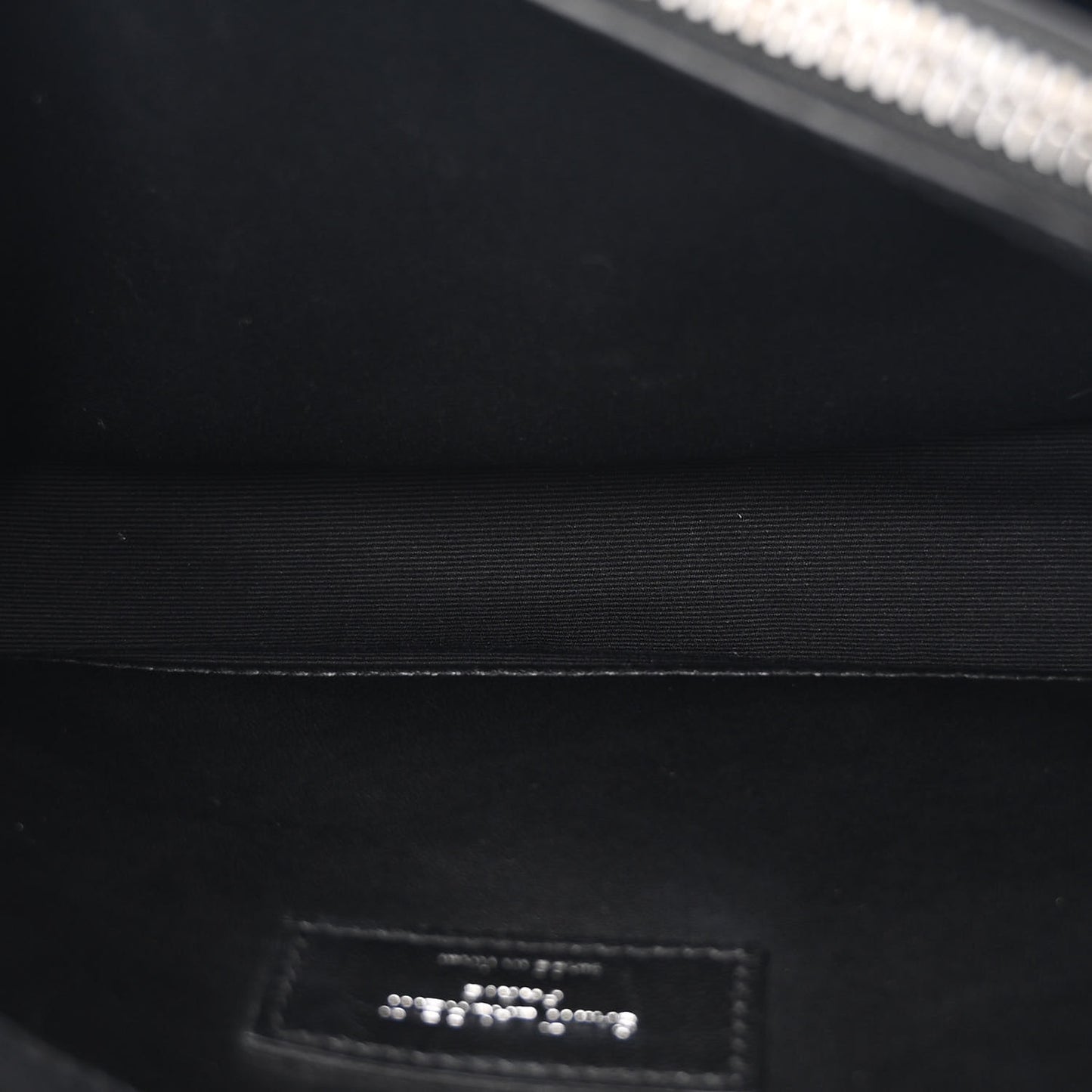 Calfskin Crocodile Embossed Medium West Hollywood Monogram Fold-Over Black