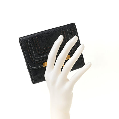 Chloe Grained Calfskin Marcie Square Wallet Black 2 of 10