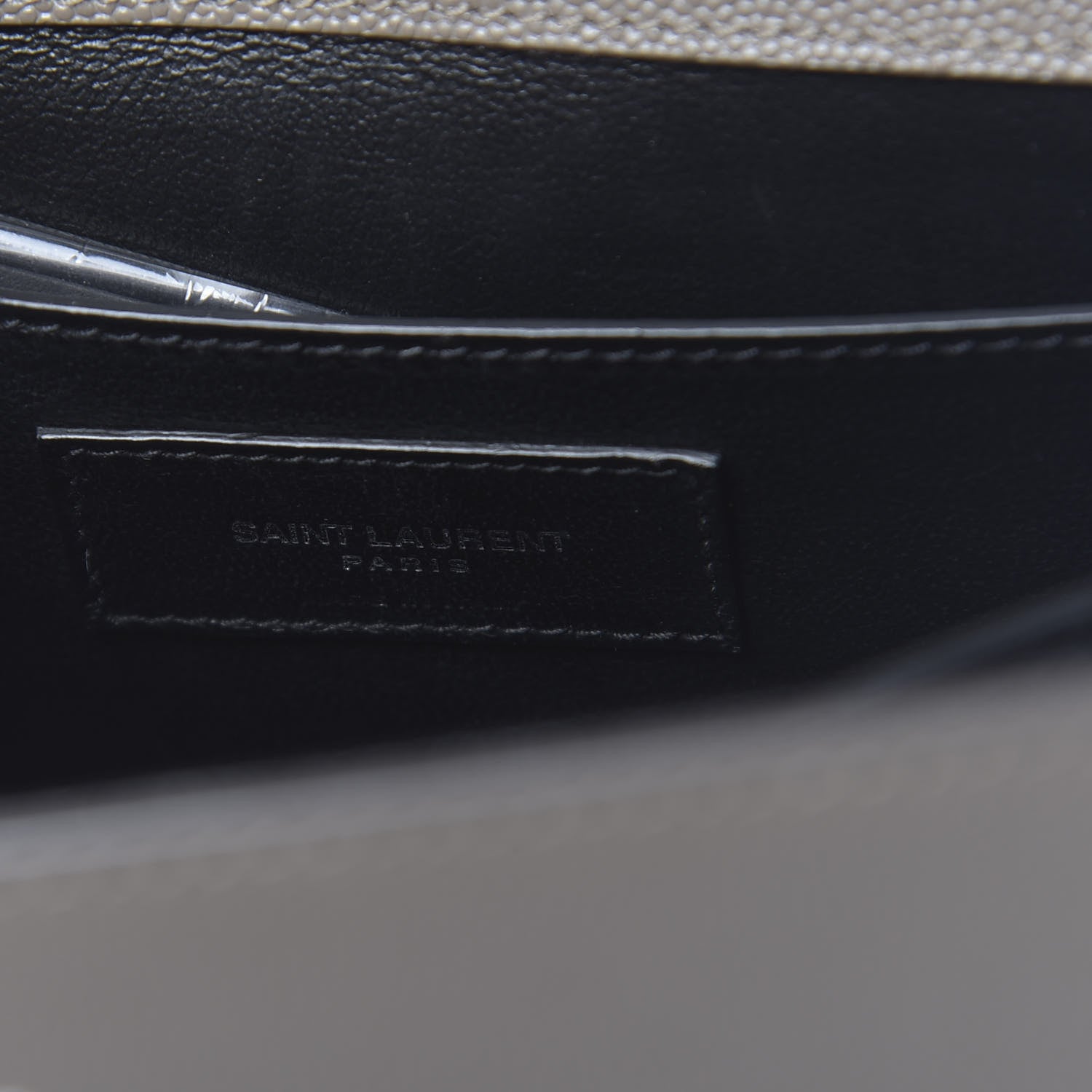 Saint Laurent Grain de Poudre Medium Classic Monogram Cassandra Top Handle Fog 6 of 13