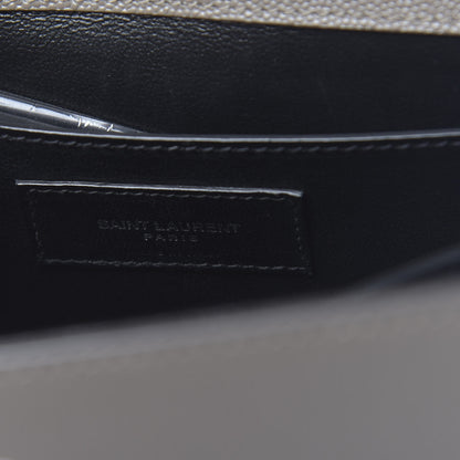 Saint Laurent Grain de Poudre Medium Classic Monogram Cassandra Top Handle Fog 6 of 13