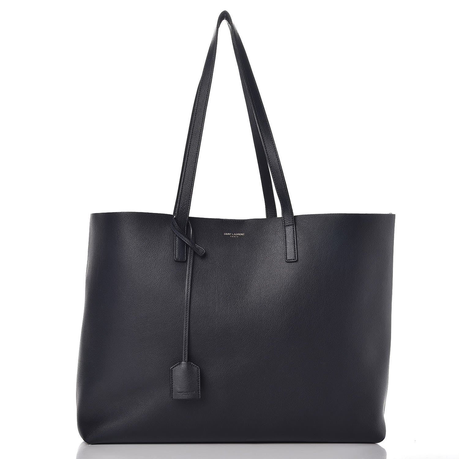 Saint Laurent Calfskin Large Shopping Tote Deep Marine 3 of 14