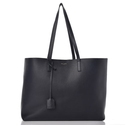 Saint Laurent Calfskin Large Shopping Tote Deep Marine 3 of 14