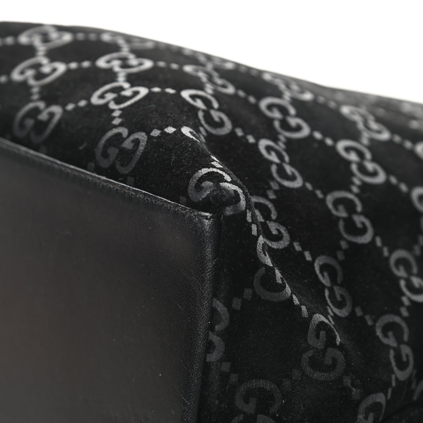 Suede Monogram Hobo Black