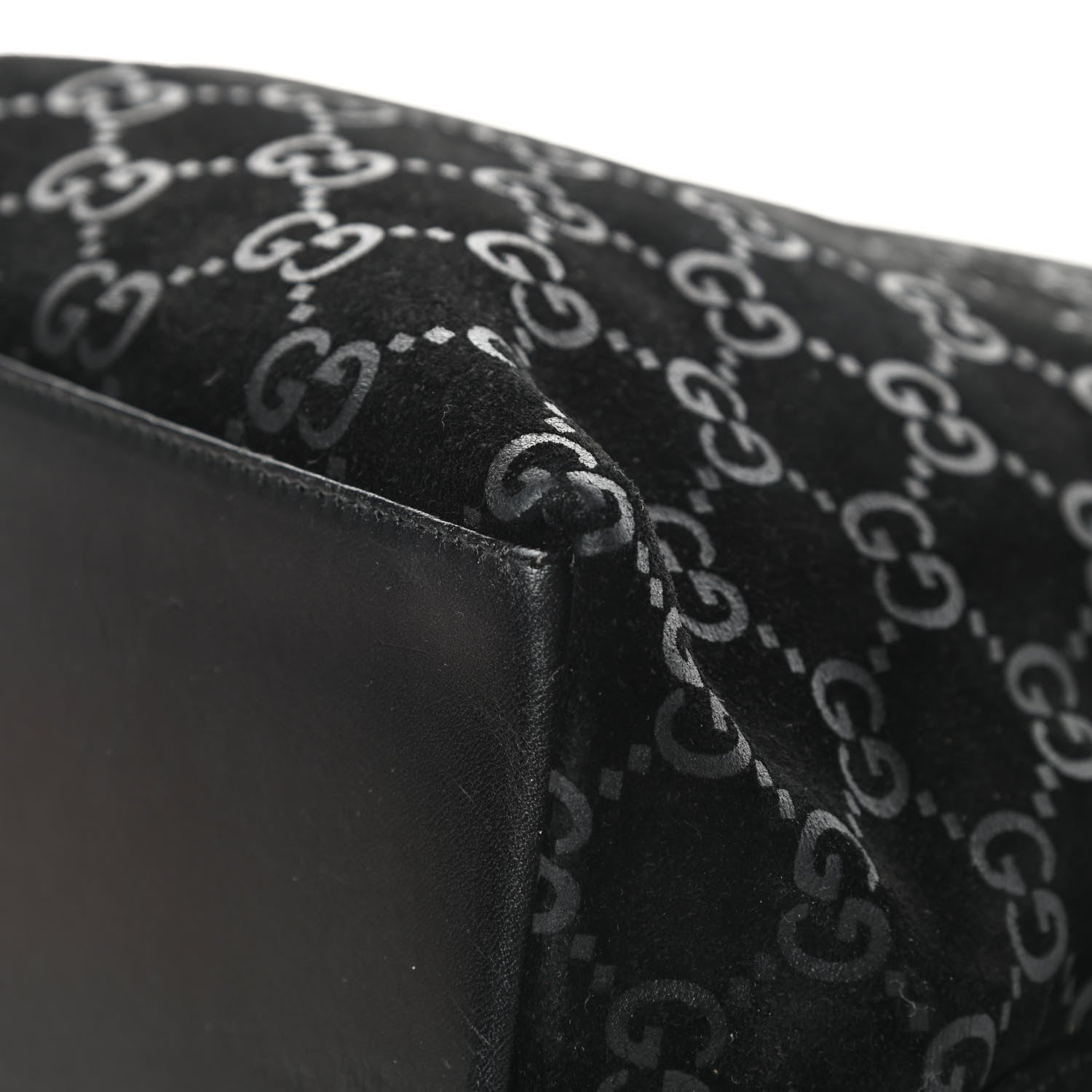 Gucci Suede Monogram Hobo Black 11 of 15