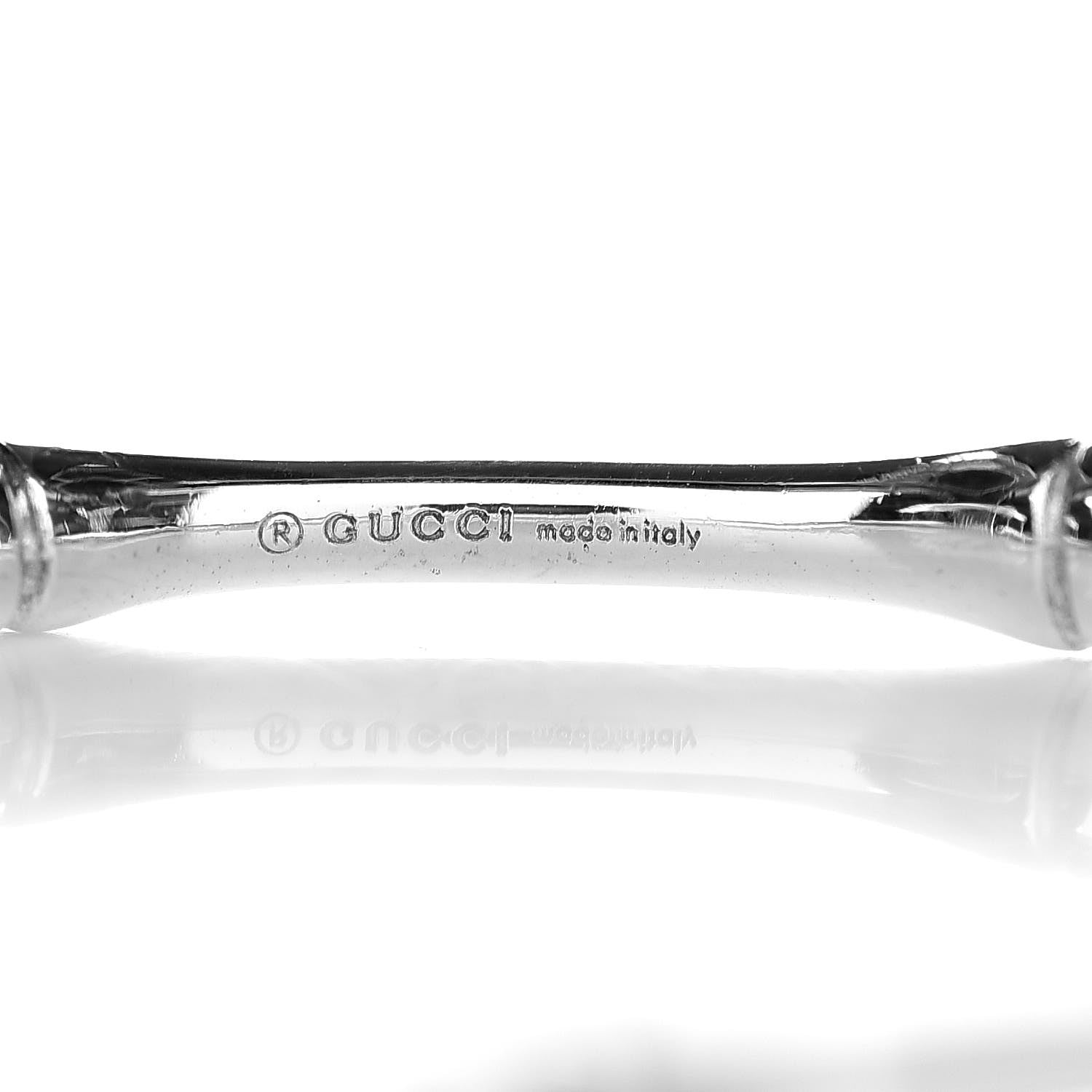 Gucci Sterling Silver Bamboo Hoop Earrings 5 of 6