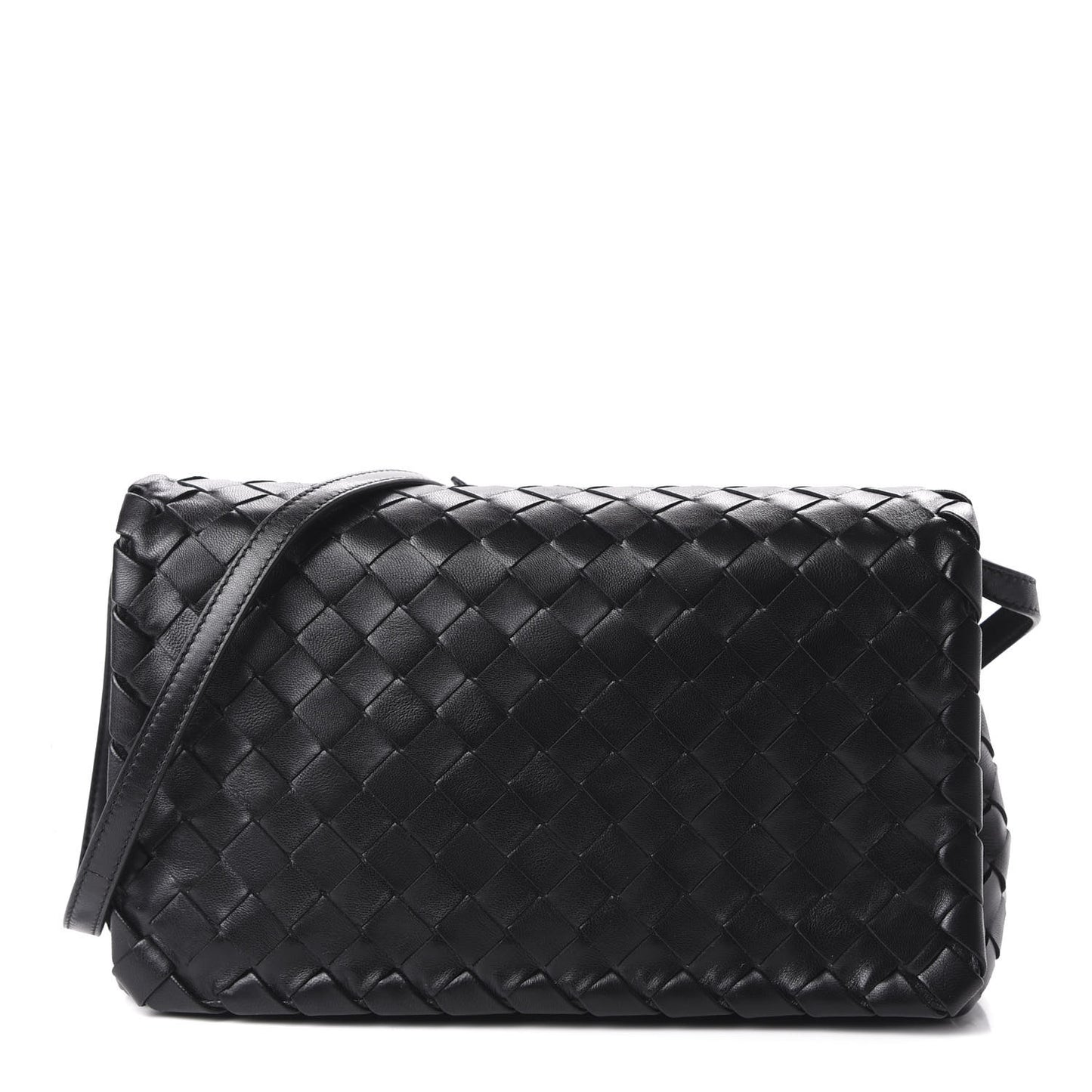 Nappa Intrecciato Crossbody Black