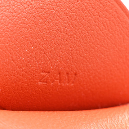 Hermes Milo Lambskin Grigri Rodeo Pegase Horse Bag Charm MM Orange Poppy Craie Terre Battue 4 of 5