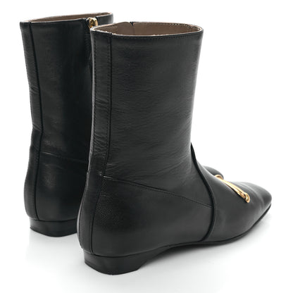 Hermes Goatskin Dora Ankle Boots 36 Black 4 of 9