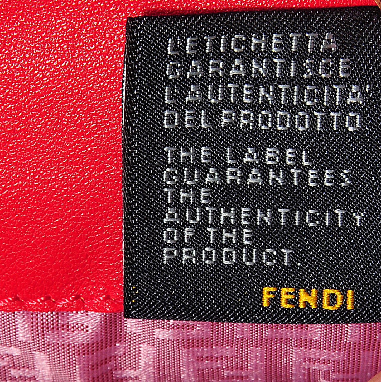 Nappa Logo Embossed Long Wallet on Chain Rosso
