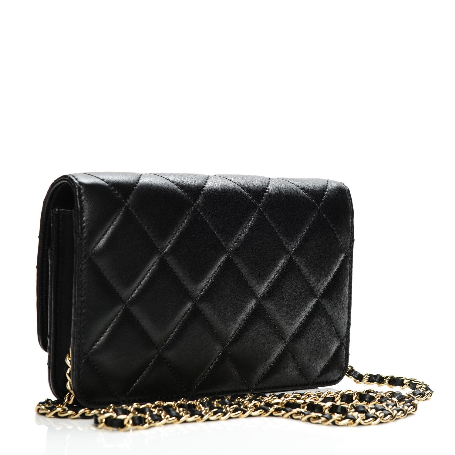 Chanel Lambskin Quilted Golden Class Wallet on Chain WOC Black 3 of 7