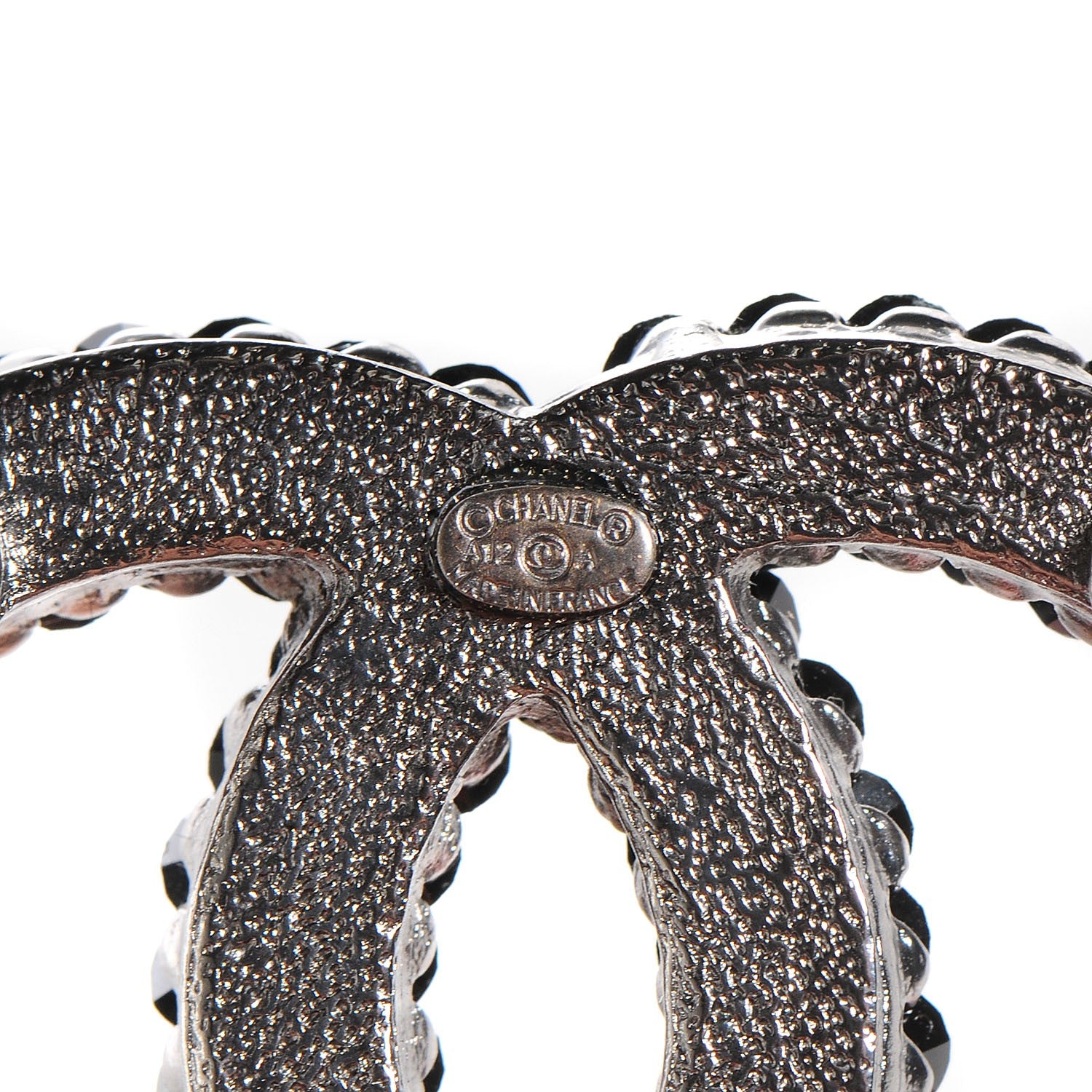 Chanel Crystal Spikes CC Brooch Black 4 of 4