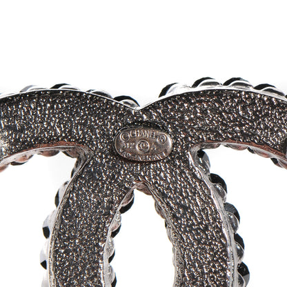 Chanel Crystal Spikes CC Brooch Black 4 of 4