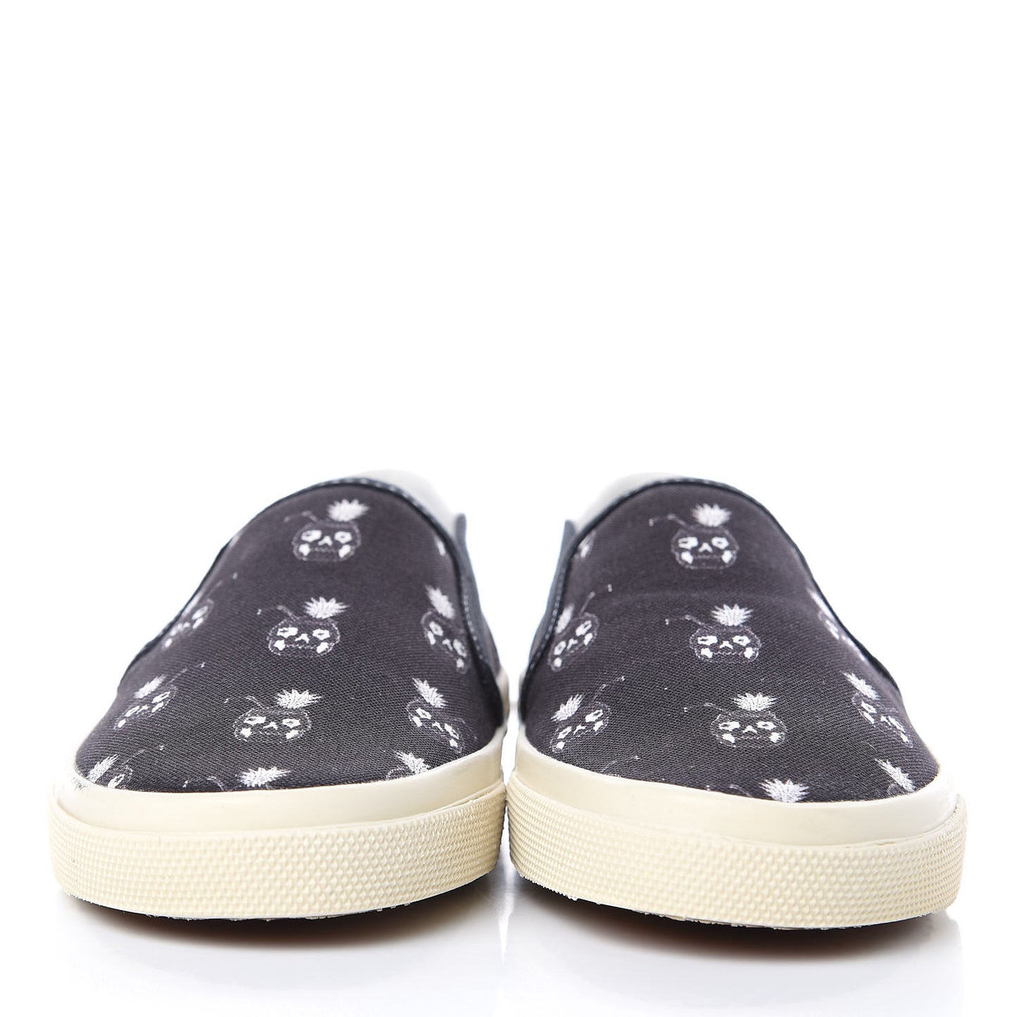 Canvas Solaris Pinaskullada Skate Slip On Sneakers 38 Black White