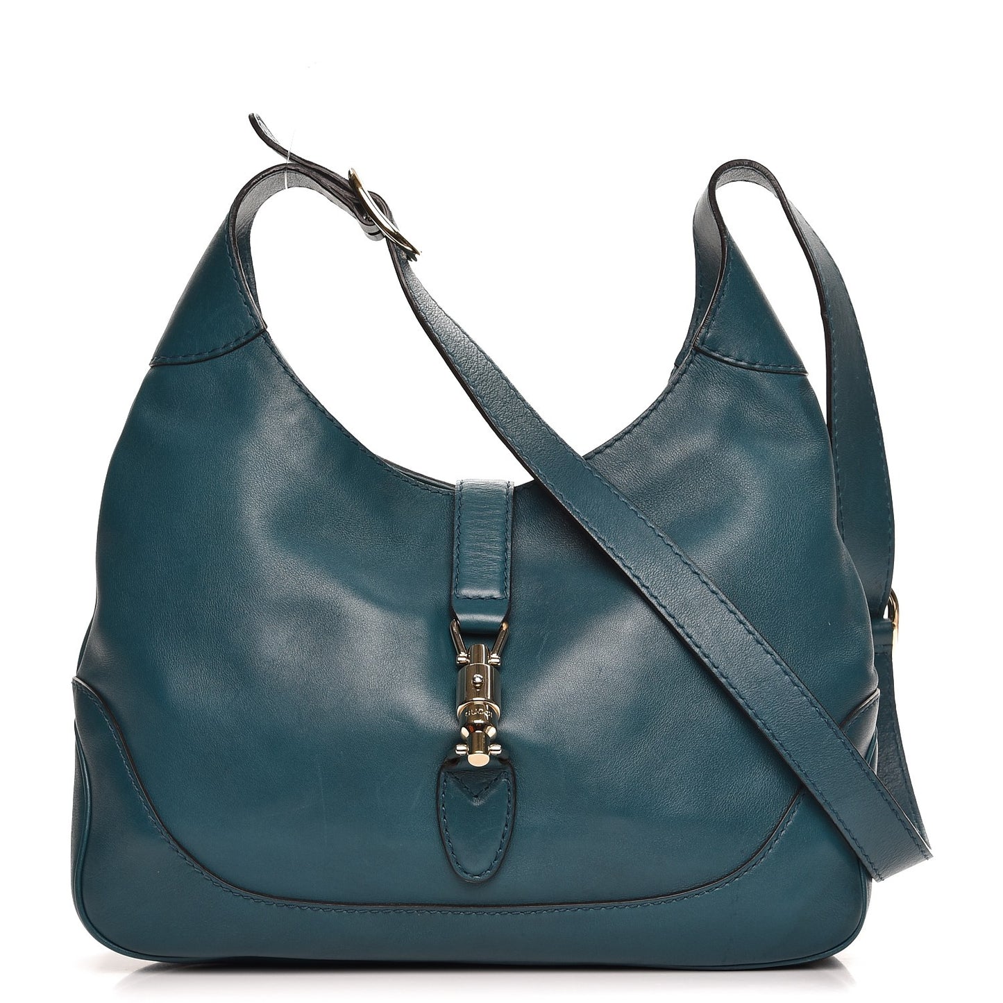 Calfskin Medium New Jackie Shoulder Bag Teal