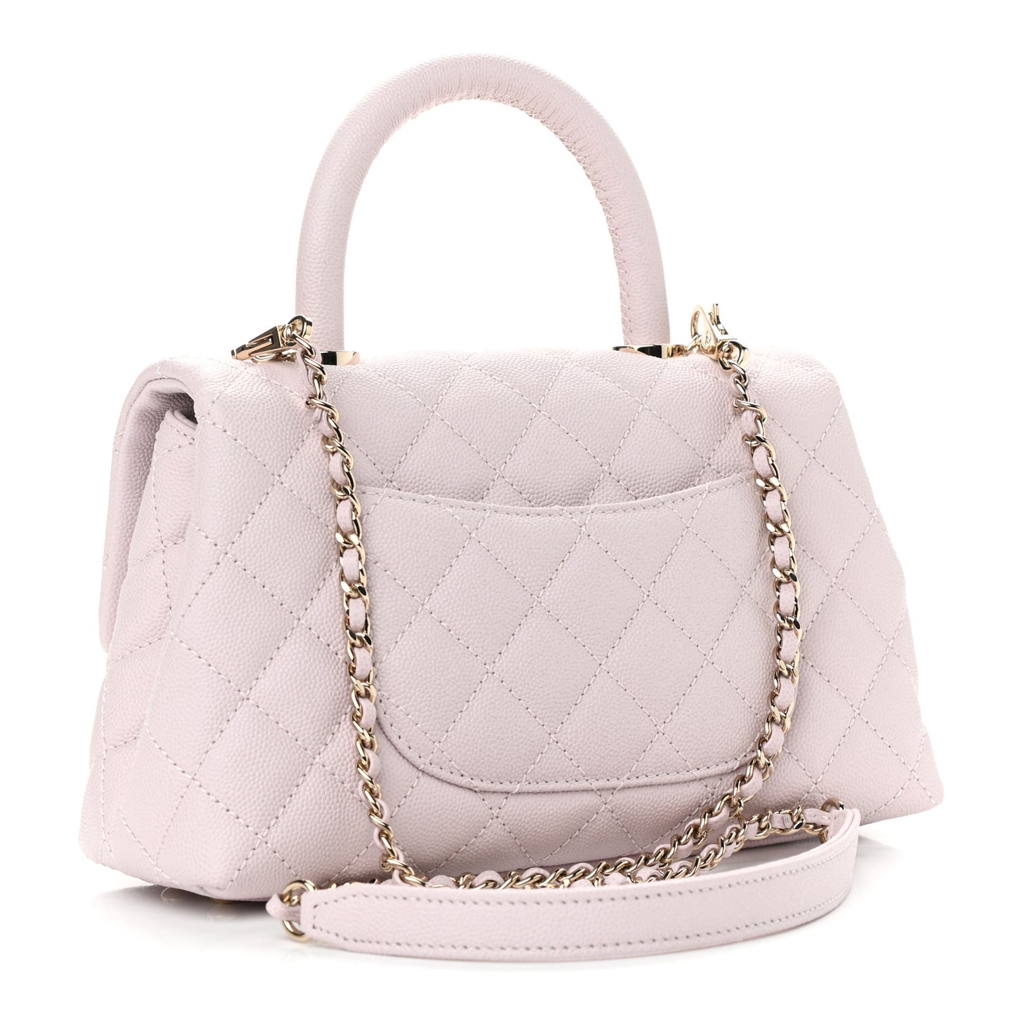 Caviar Quilted Mini Coco Handle Flap Lilas Lilac