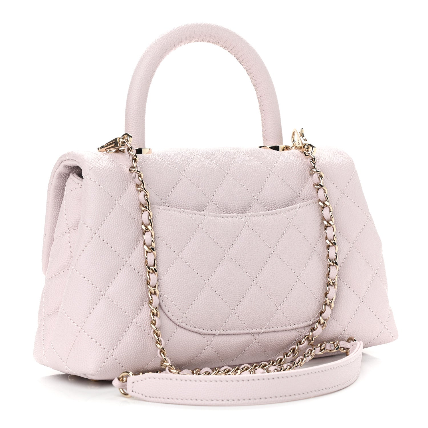 Chanel Caviar Quilted Mini Coco Handle Flap Lilas Lilac 3 of 9