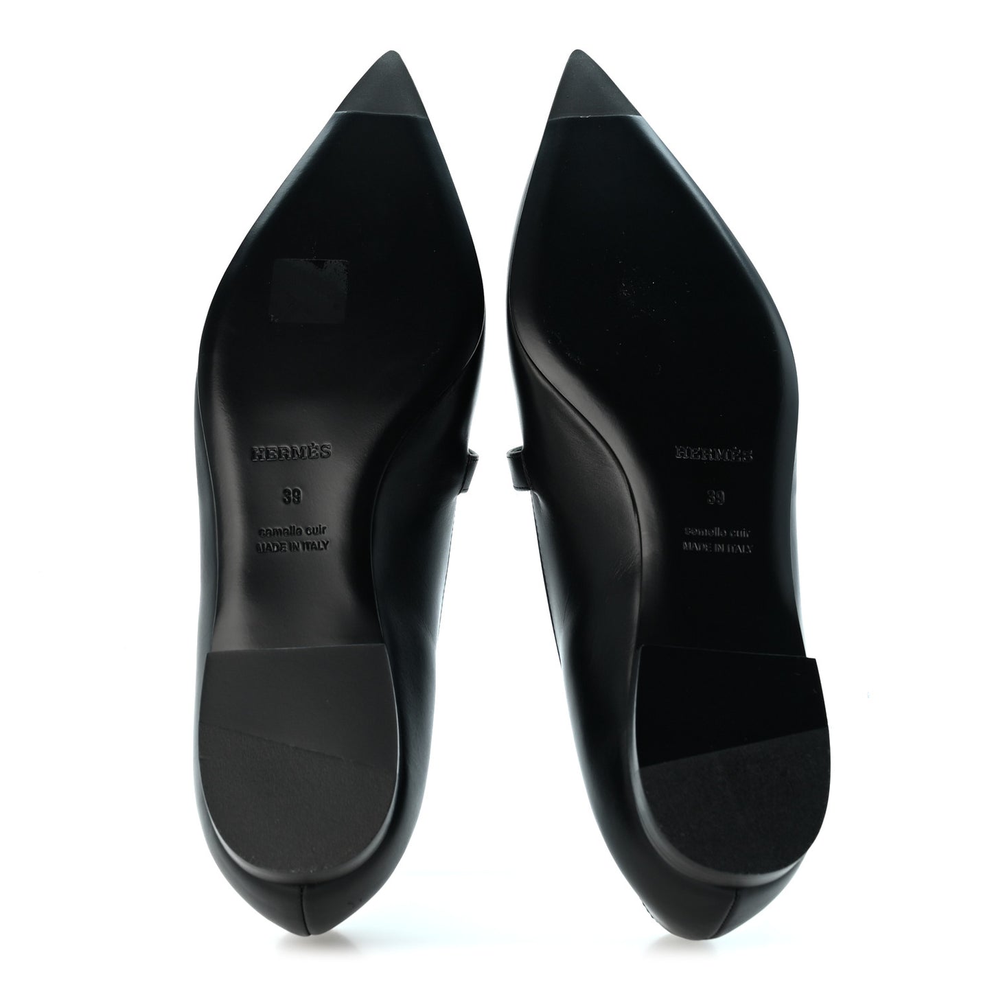 Calfskin Kelly Ballet Flats 39 Black