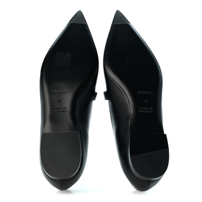 Hermes Calfskin Kelly Ballet Flats 39 Black 6 of 10