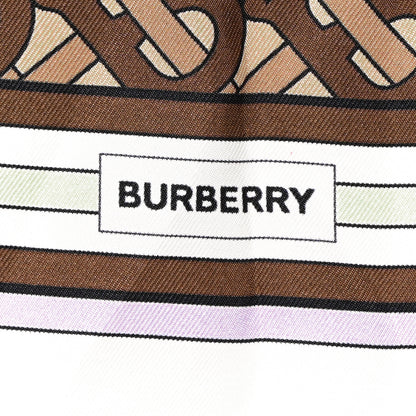 Burberry Silk Monogram Print Square Scarf Bridle Brown 2 of 4