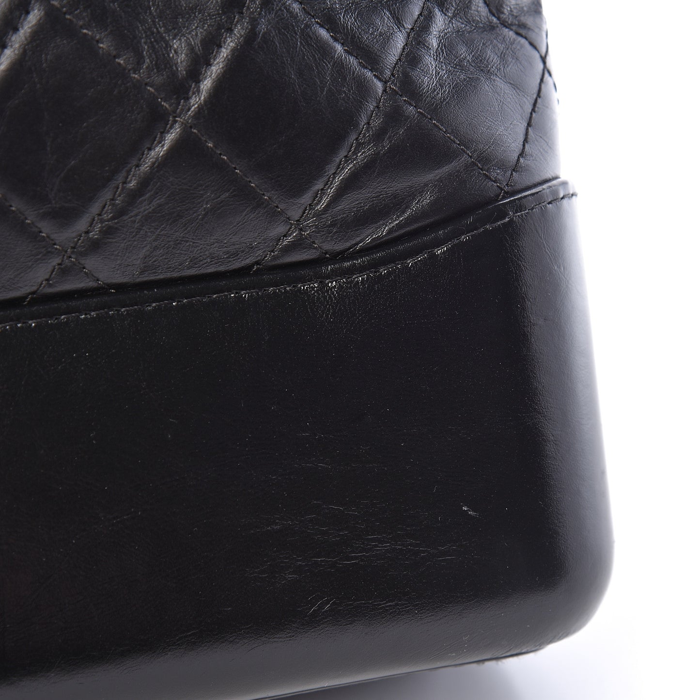 Aged Calfskin Quilted Medium Gabrielle Hobo Black
