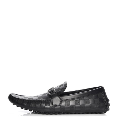 Louis Vuitton Mens Damier Infini Hockenheim Moccasin Loafers 11 Onyx 1 of 10