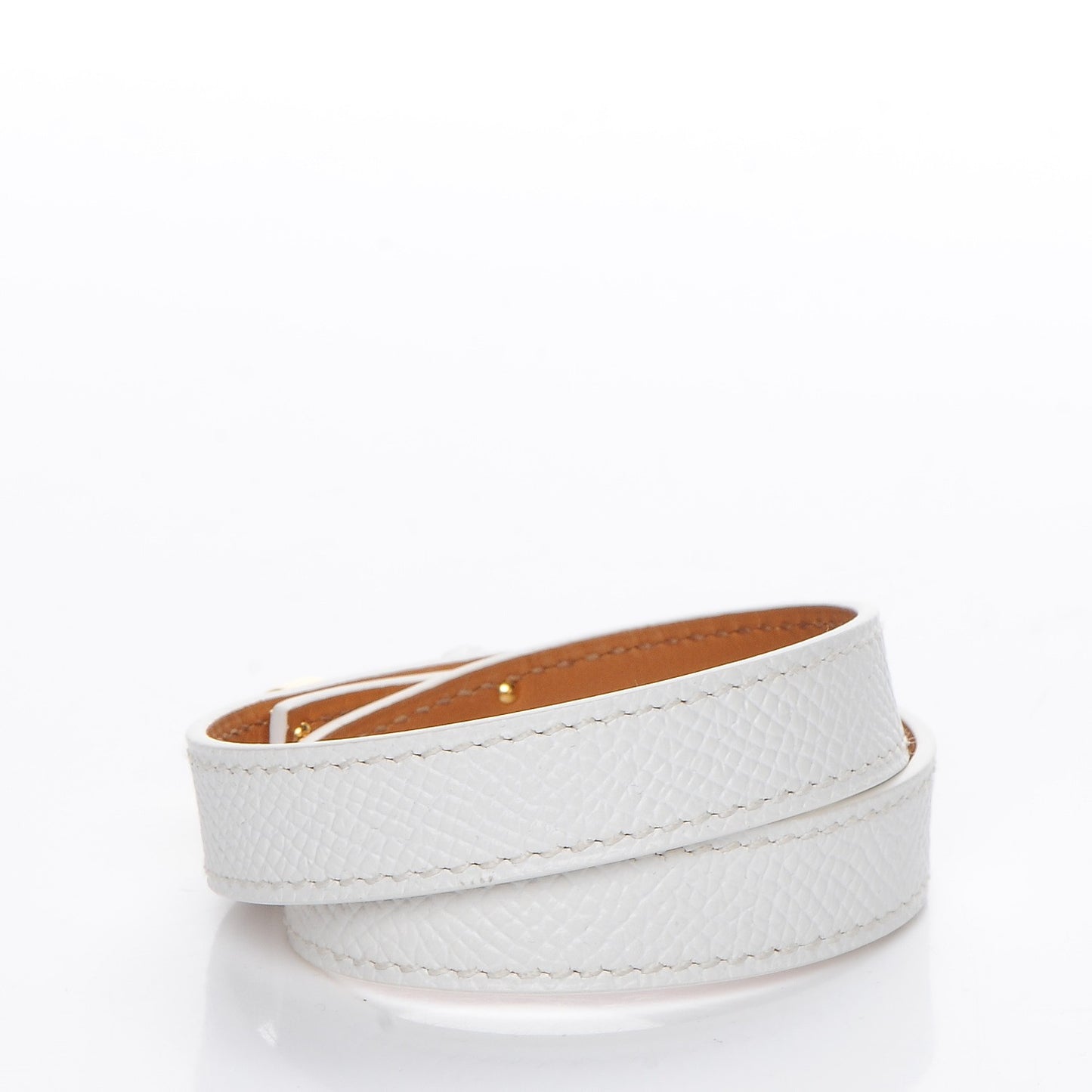Epsom Kelly Double Tour Bracelet S White