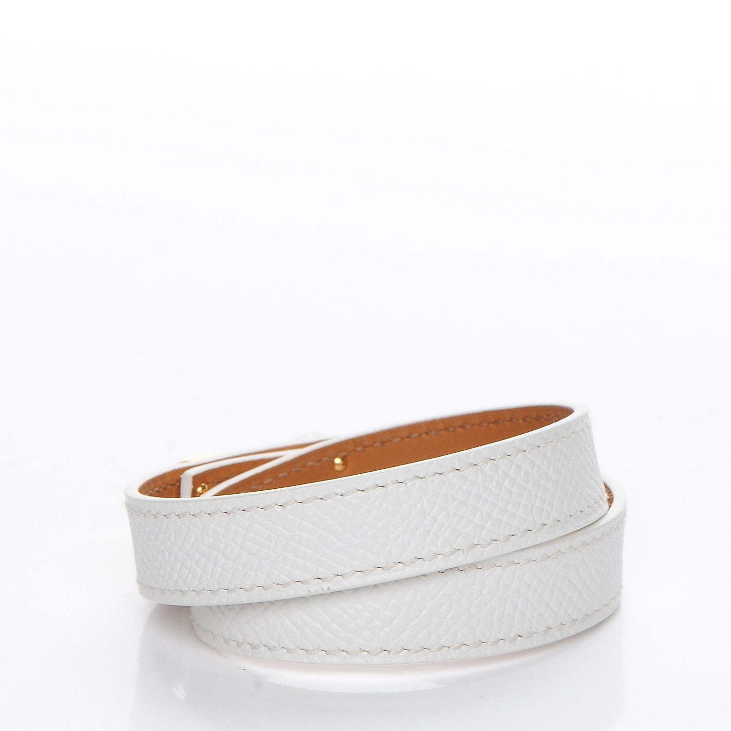 Hermes Epsom Kelly Double Tour Bracelet S White 3 of 7