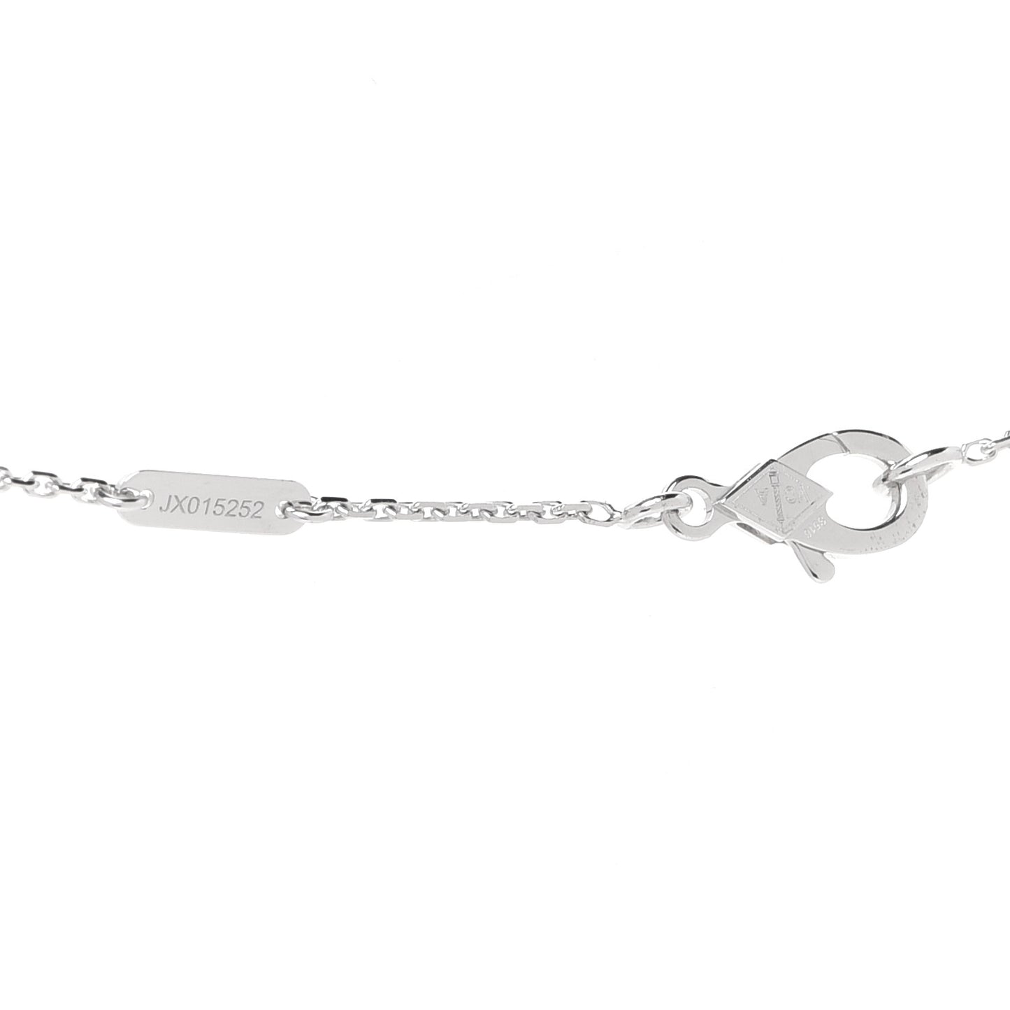 18K White Gold Diamond Socrate One Flower Pendant Necklace