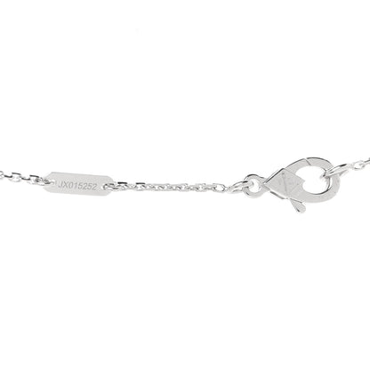 Van Cleef & Arpels 18K White Gold Diamond Socrate One Flower Pendant Necklace 4 of 5