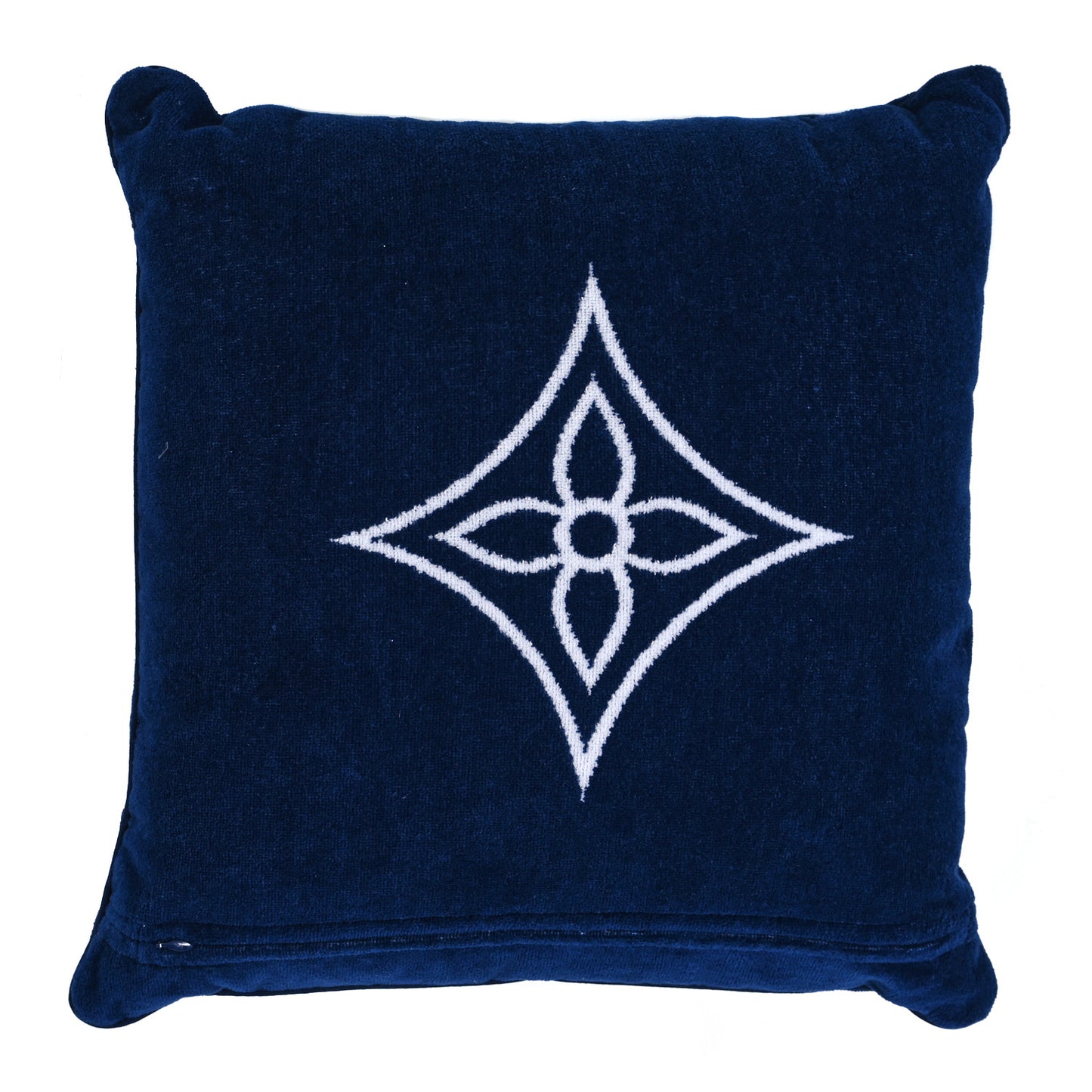 Cotton Graphical Beach Cushion Blue White
