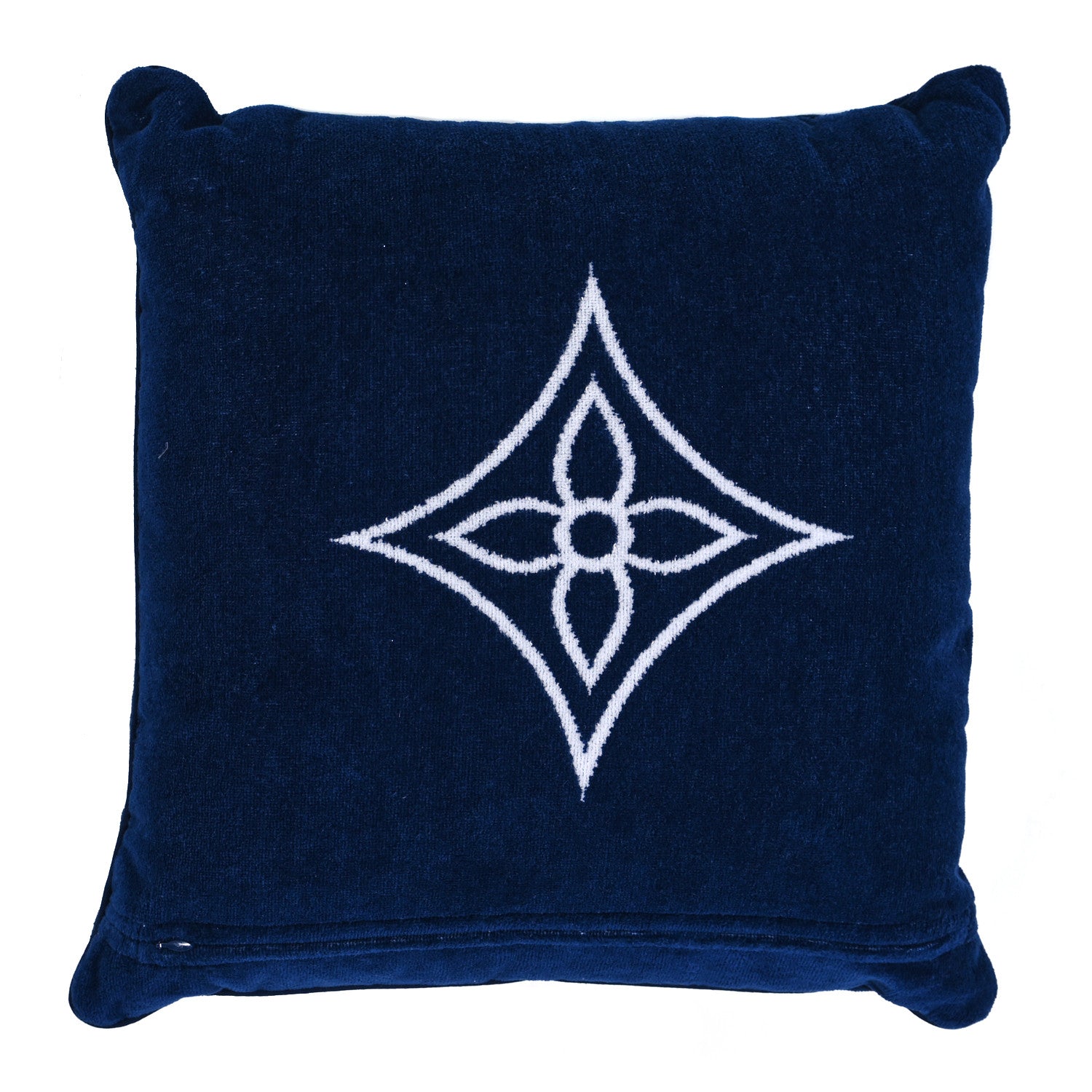 Louis Vuitton Cotton Graphical Beach Cushion Blue White 2 of 7