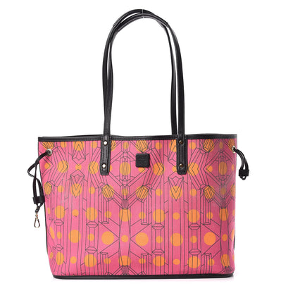 MCM Visetos Medium Project Reversible Shopper Tote Cognac 4 of 25