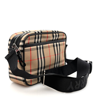 Burberry Vintage Check Calfskin Small Camera Bag Archive Beige 3 of 9
