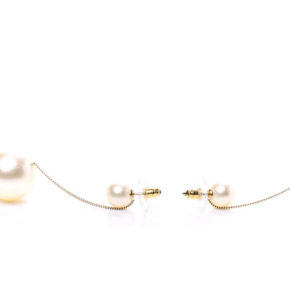 Chanel Pearl CC Chain Drop Earrings Gold 3 of 4