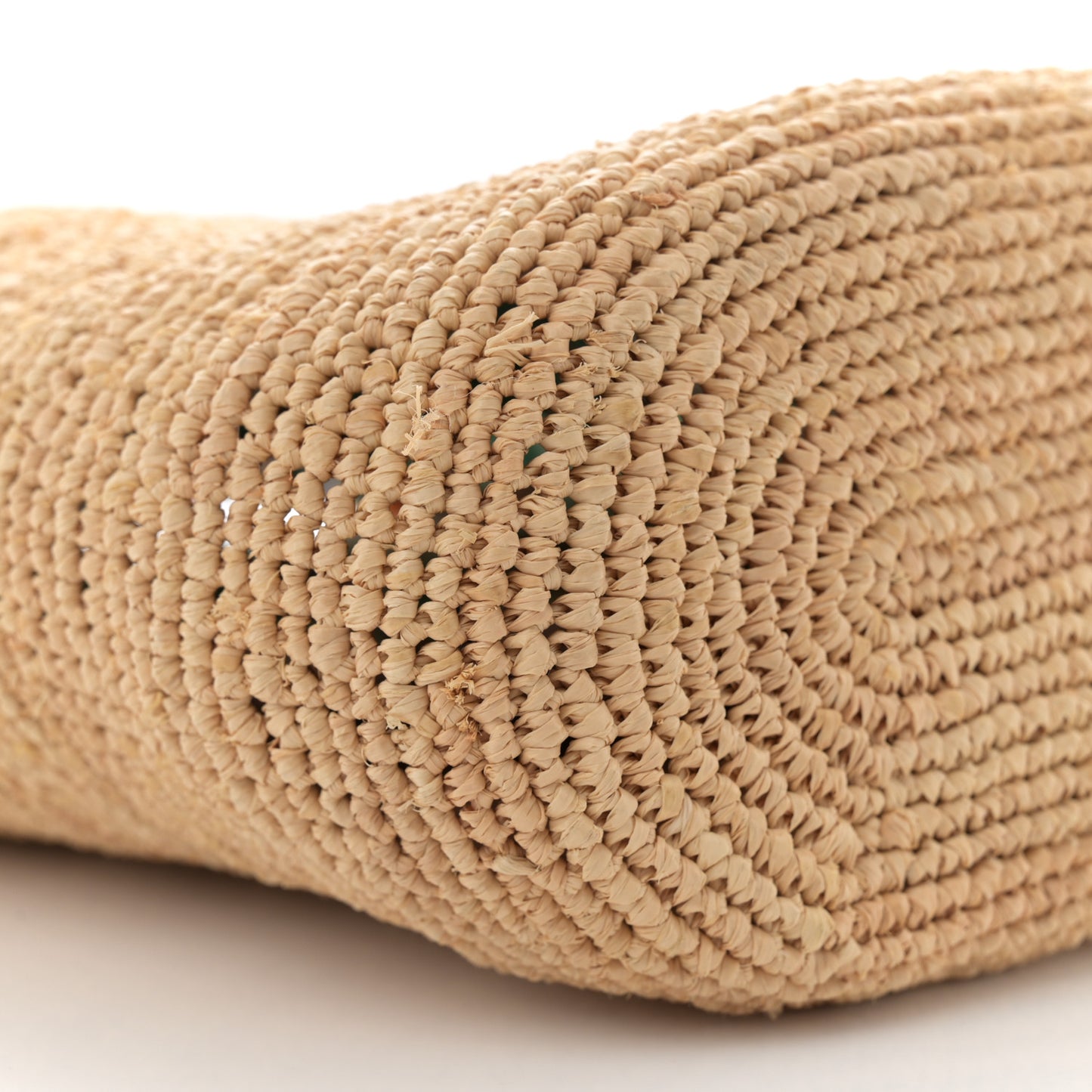 Calfskin Raffia Parrot Paulas Ibiza Pochette Bag Natural Tan