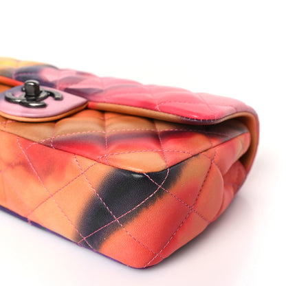 Chanel Printed Lambskin Quilted Small Flower Power Flap Ecru Orange Red Purple 9 of 10