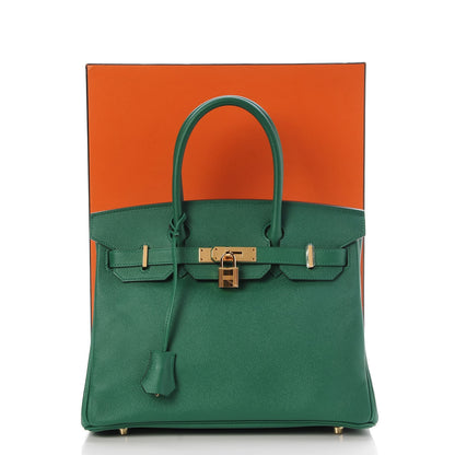 Hermes Epsom Birkin 30 Vert Vertigo 35 of 35