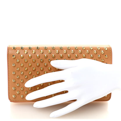 Christian Louboutin Calfskin Macaron Spiked Flap Wallet Cannelle 2 of 7