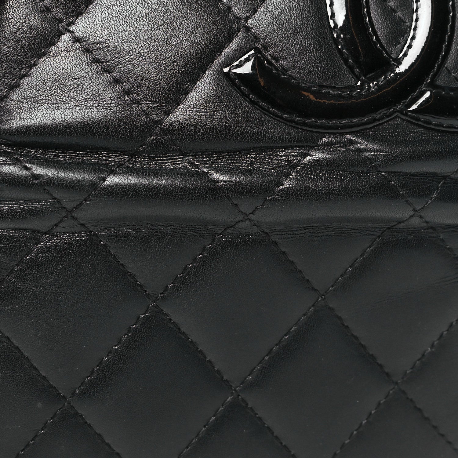 Chanel Calfskin Quilted Cambon Business Card Holder Black 9 of 9