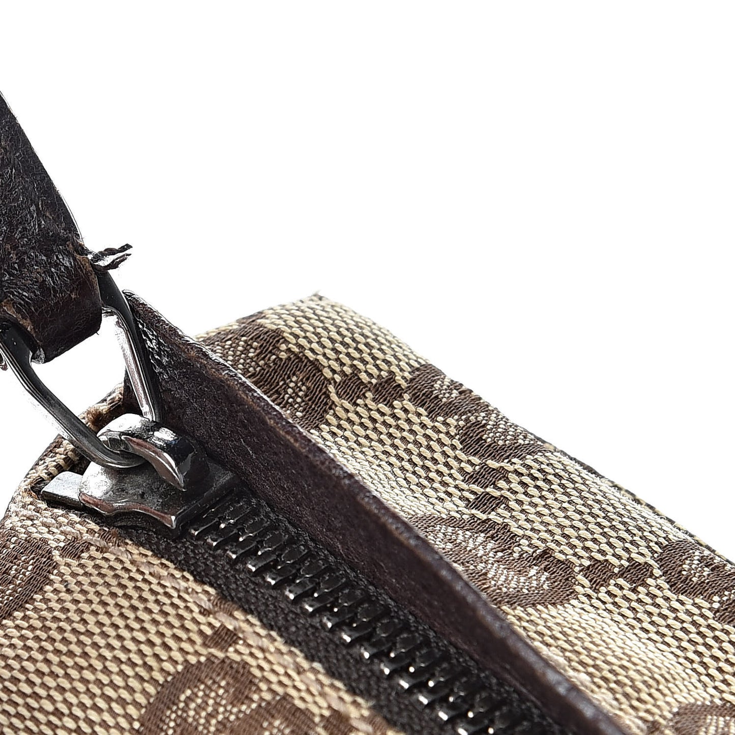 GG Monogram Double Pocket Belt Bag Dark Brown