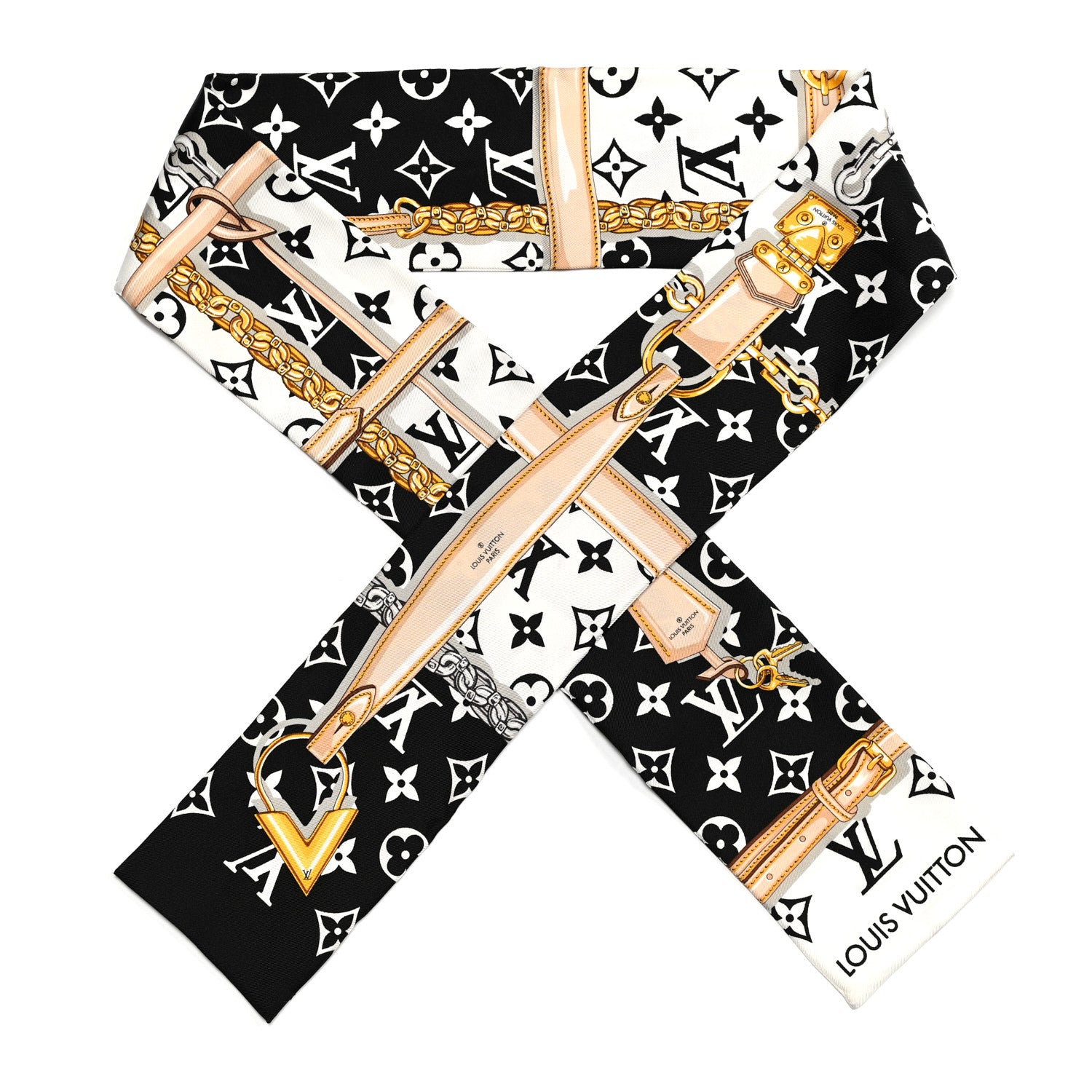 Louis Vuitton Silk Monogram Confidential Bandeau Black 2 of 4