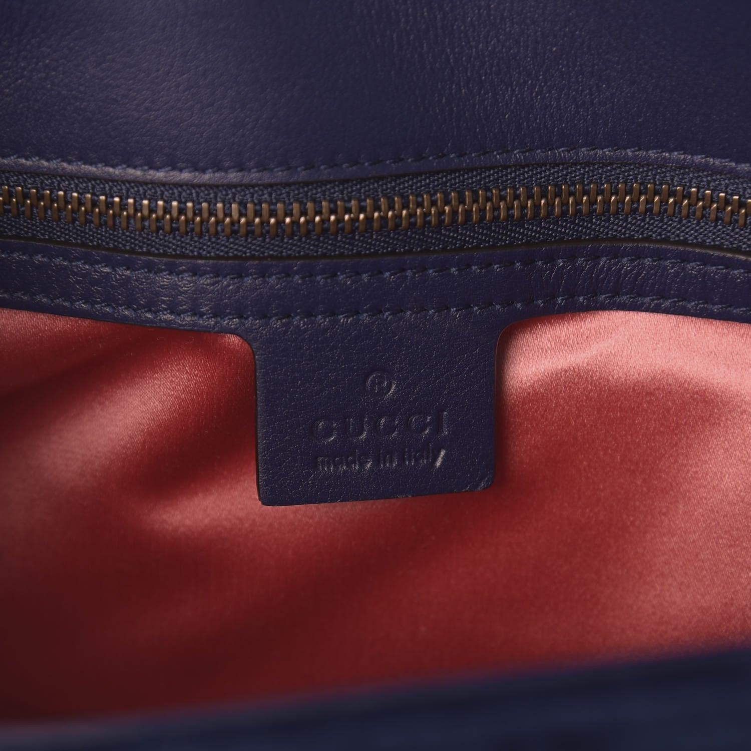 Gucci Velvet Matelasse Deer Embroidered Small GG Marmont Shoulder Bag Cobalt 6 of 8