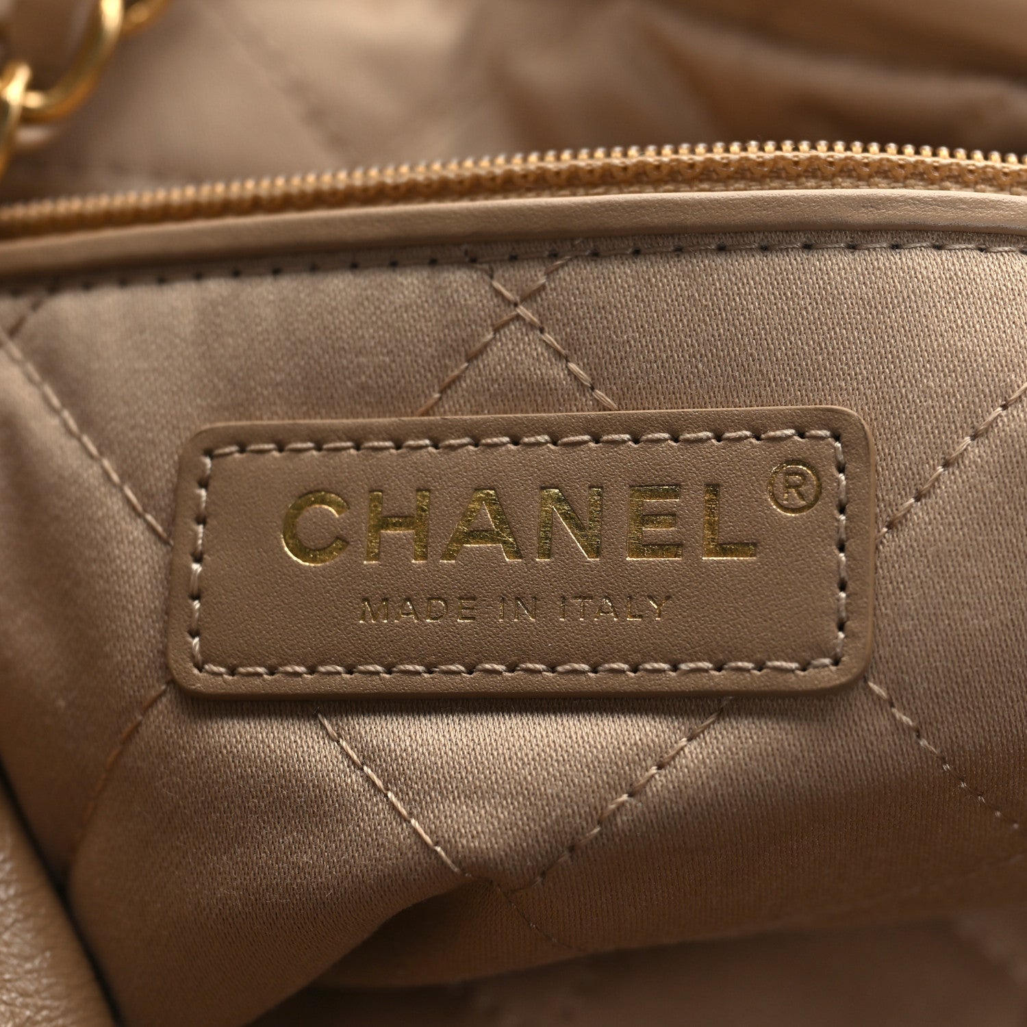 Chanel Shiny Calfskin Quilted Small Chanel 22 Beige 1815229