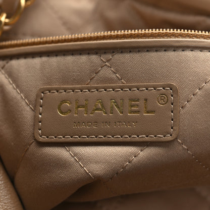 Chanel Shiny Calfskin Quilted Small Chanel 22 Beige 7 of 11