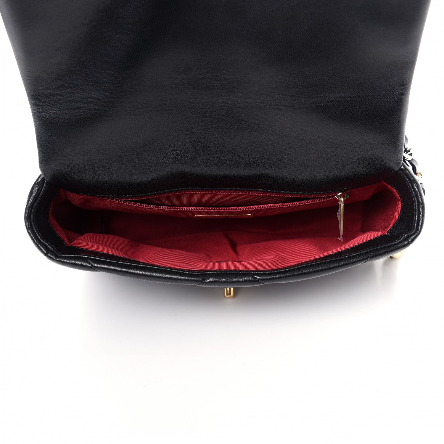 Chanel Shiny Goatskin Quilted Medium Chanel 19 Flap Black 4 of 9
