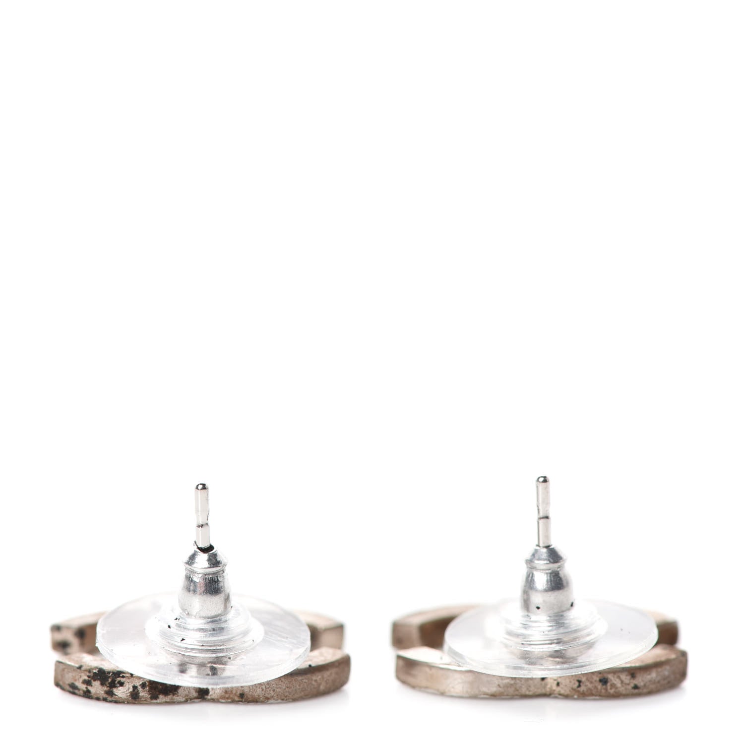 Chanel Crystal CC Earrings Silver 3 of 5