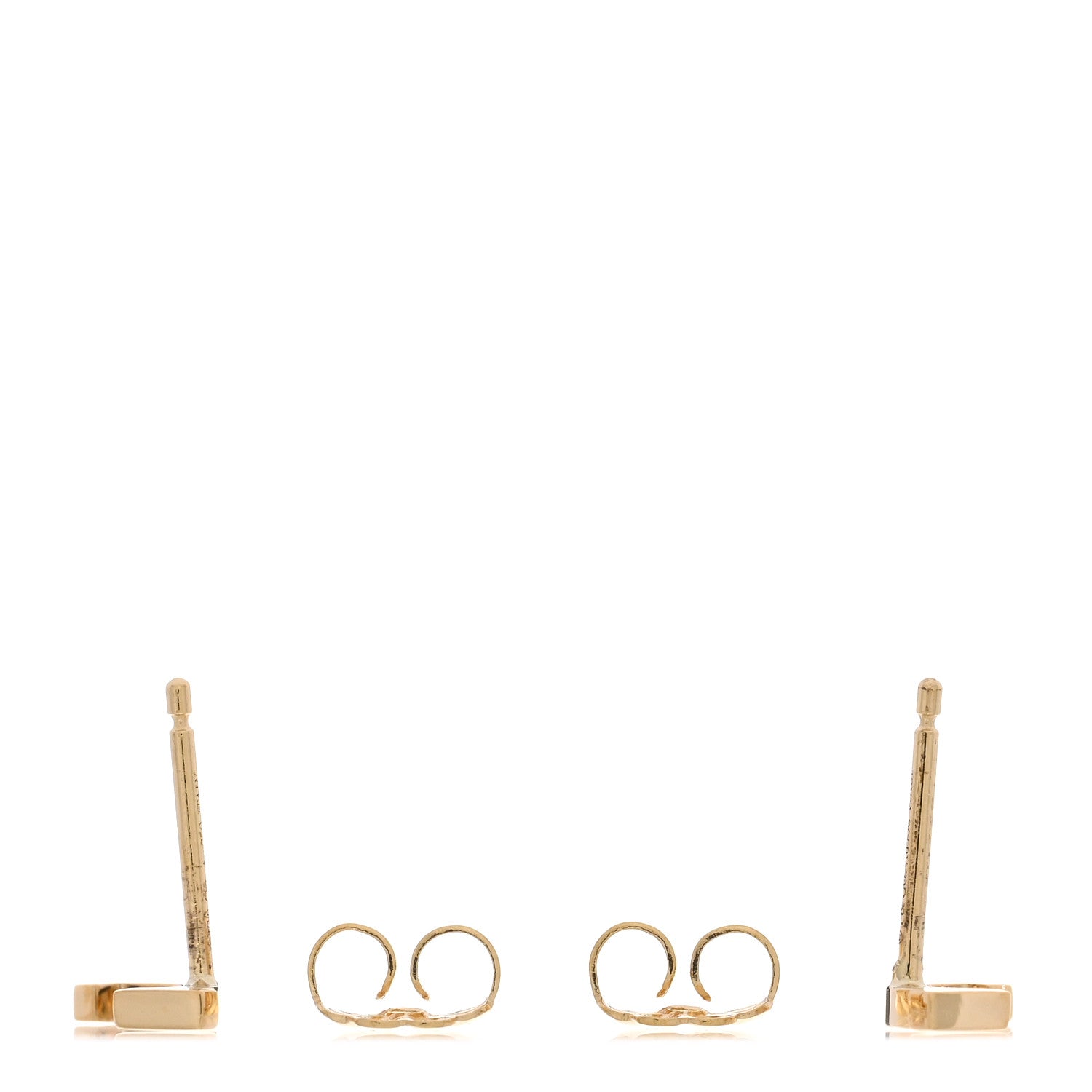Tiffany 18K Yellow Gold T Smile Stud Earrings 3 of 4