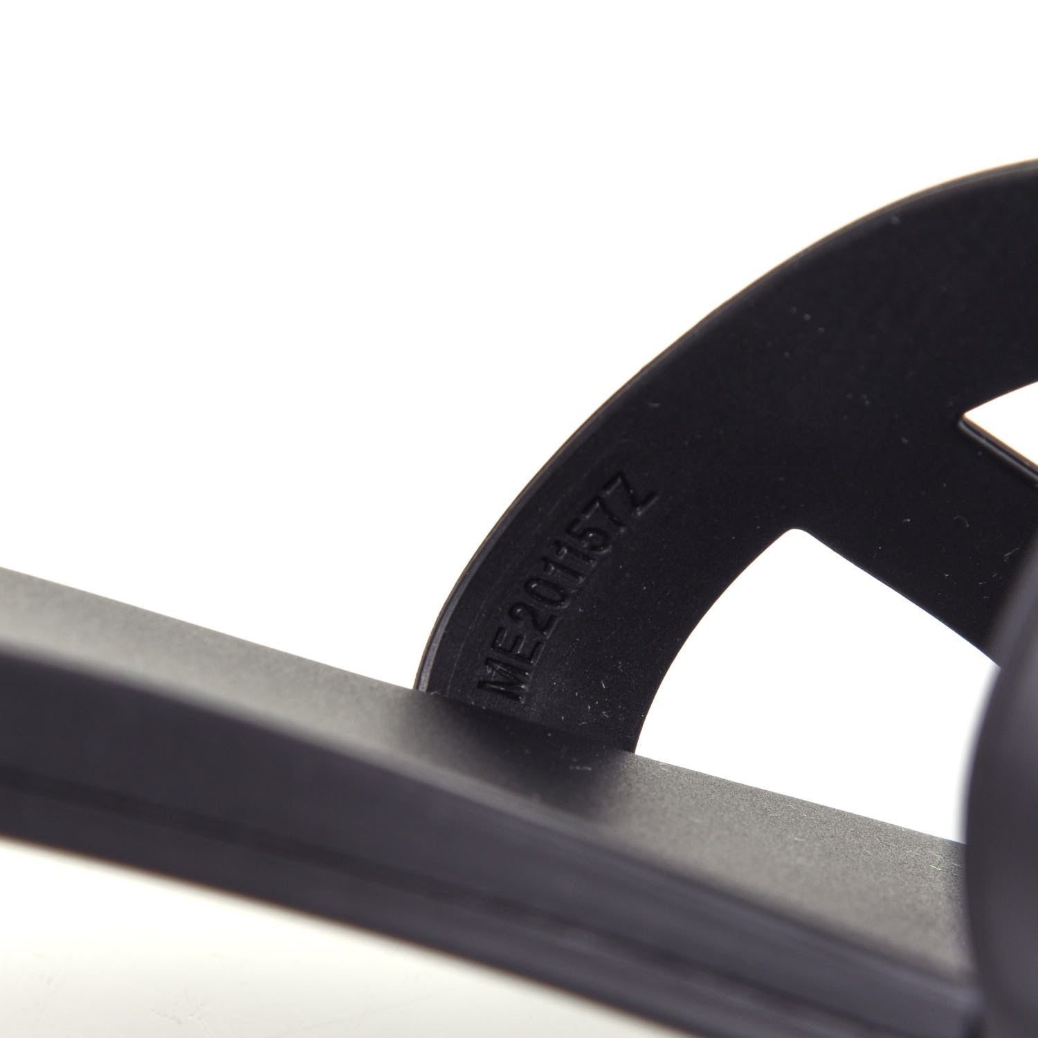 Hermes Rubber Aloha Sandals 36 Black 10 of 10